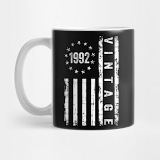 32 Years Old Gifts Vintage 1992 American Flag 32nd Birthday Mug